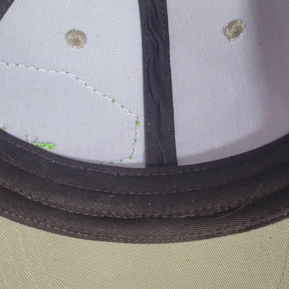 Men's Port Authority Leather Patch Trucker Snapback Workwear Hat Equestrian - Picture 11 of 16